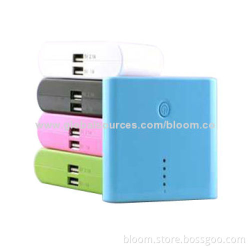 10,000mAh High-capacity Dual-USB Mobile Phone Charger for iPhone 5/4/4S, Reliable Supplier